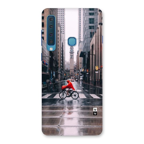 Red Bicycle Street Back Case for Galaxy A9 (2018)