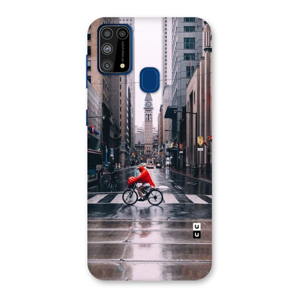 Red Bicycle Street Back Case for Galaxy F41