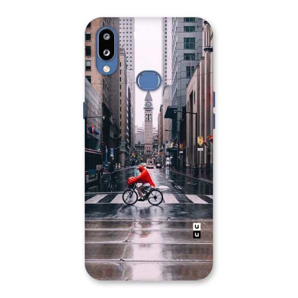 Red Bicycle Street Back Case for Galaxy M01s