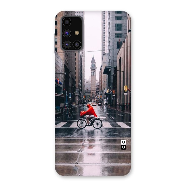 Red Bicycle Street Back Case for Galaxy M31s