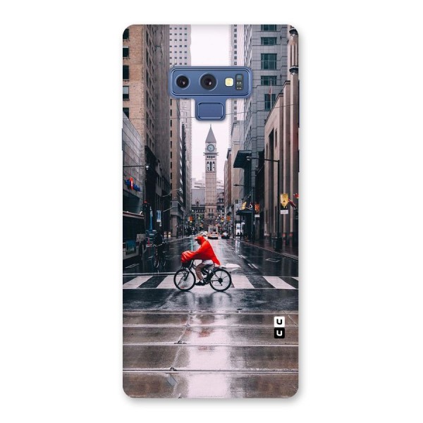 Red Bicycle Street Back Case for Galaxy Note 9