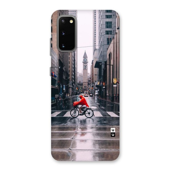 Red Bicycle Street Back Case for Galaxy S20