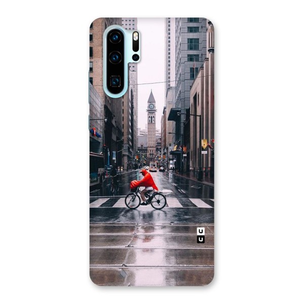 Red Bicycle Street Back Case for Huawei P30 Pro