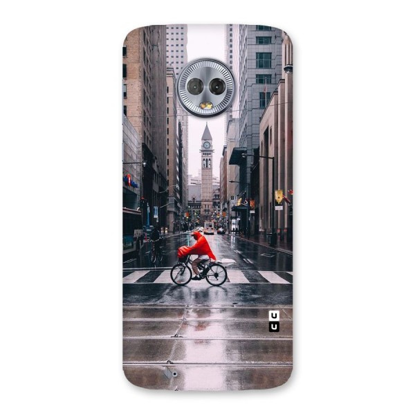 Red Bicycle Street Back Case for Moto G6