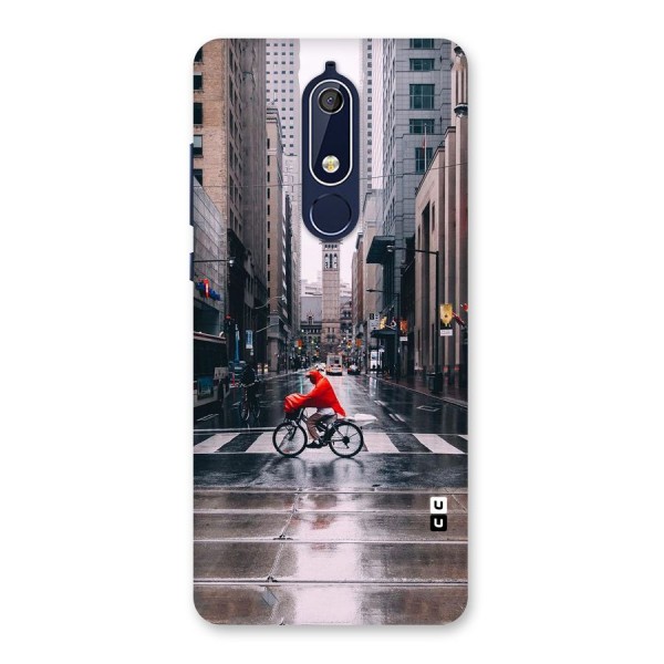 Red Bicycle Street Back Case for Nokia 5.1