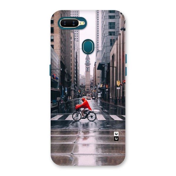 Red Bicycle Street Back Case for Oppo A12