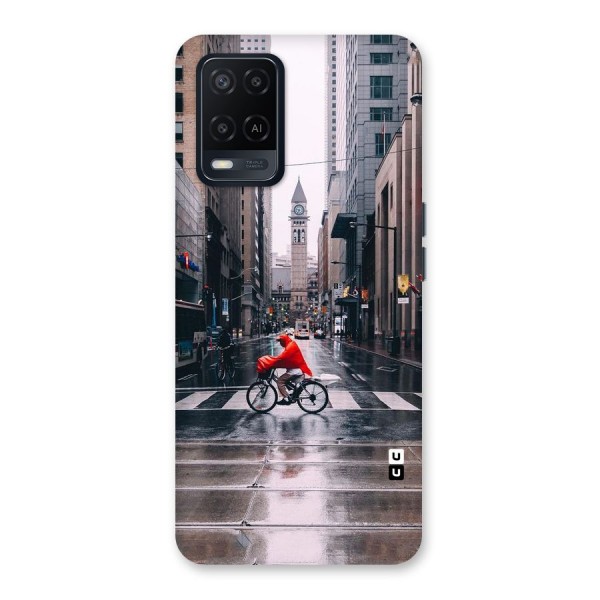 Red Bicycle Street Back Case for Oppo A54