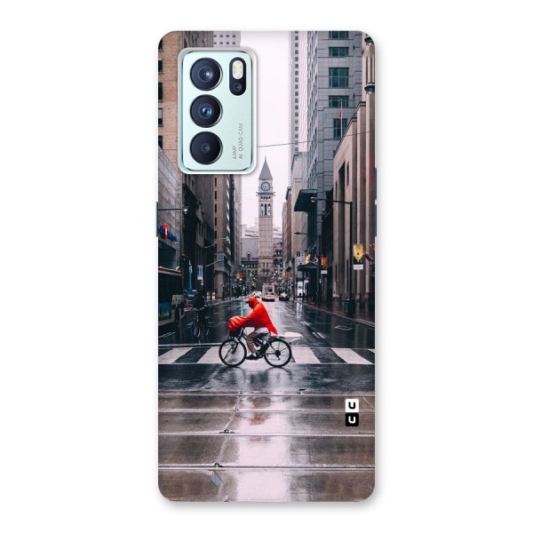 Red Bicycle Street Back Case for Oppo Reno6 Pro 5G