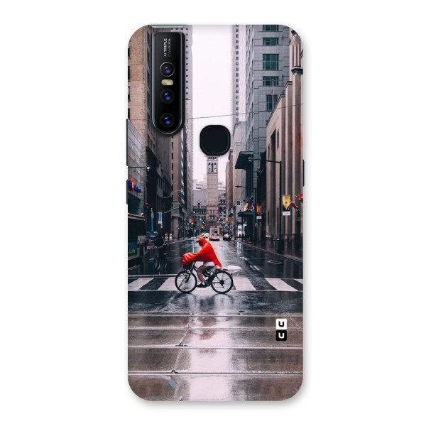 Red Bicycle Street Back Case for Vivo V15