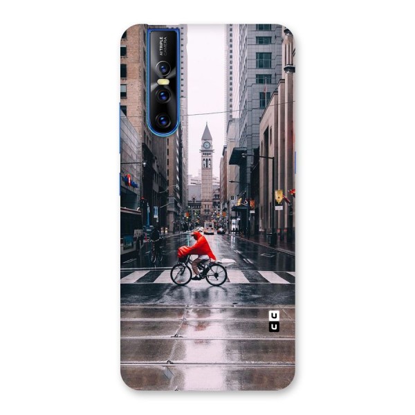 Red Bicycle Street Back Case for Vivo V15 Pro