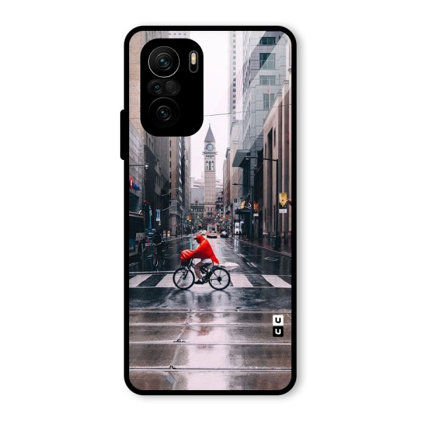 Red Bicycle Street Glass Back Case for Mi 11x