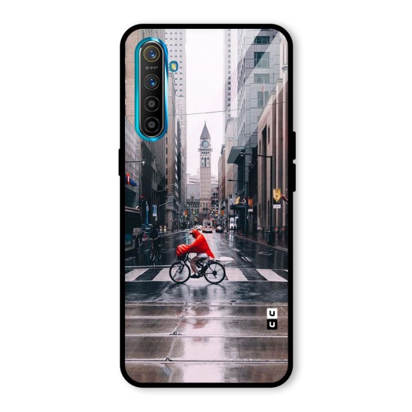 Red Bicycle Street Glass Back Case for Realme XT