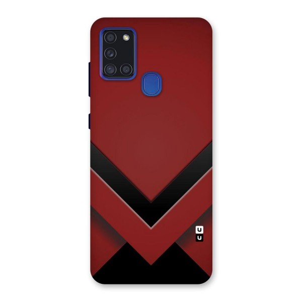 Red Black Fold Back Case for Galaxy A21s