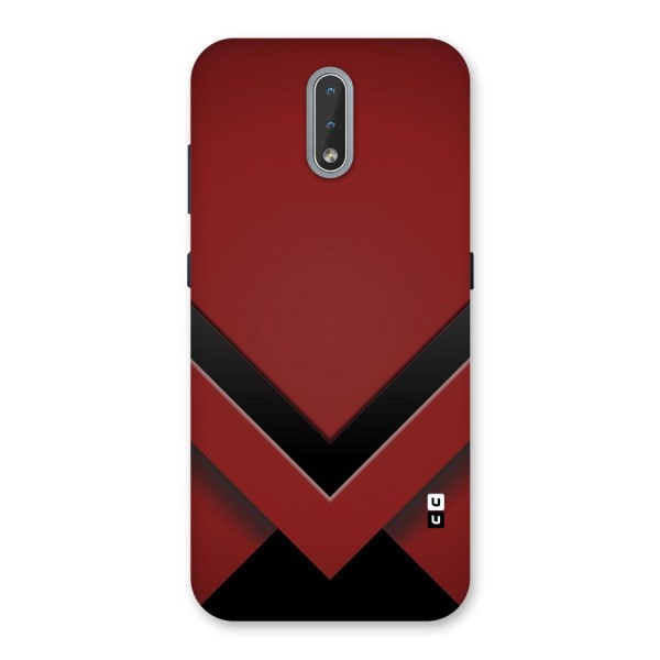 Red Black Fold Back Case for Nokia 2.3