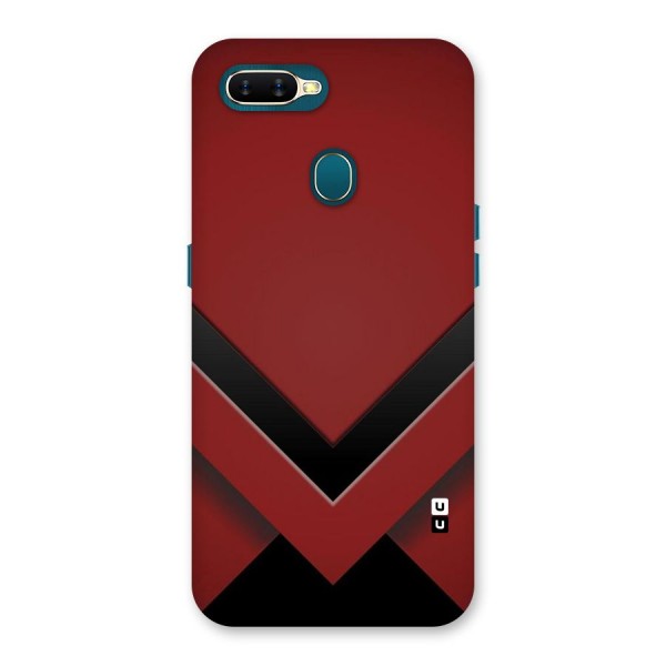 Red Black Fold Back Case for Oppo A12