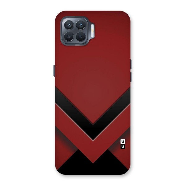 Red Black Fold Back Case for Oppo F17 Pro