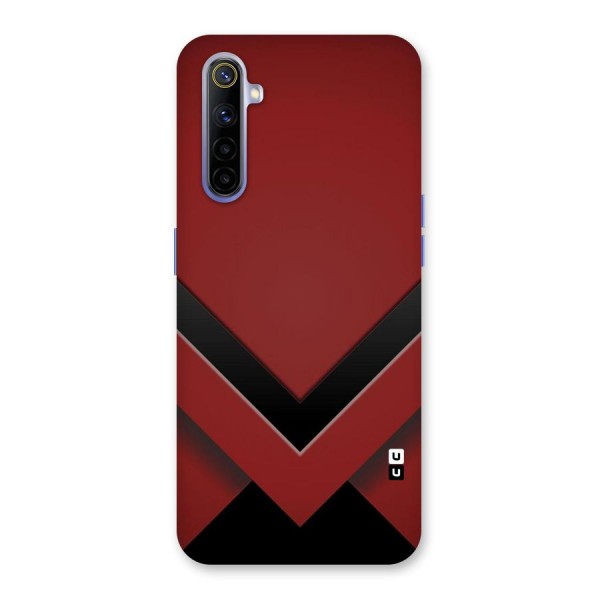 Red Black Fold Back Case for Realme 6