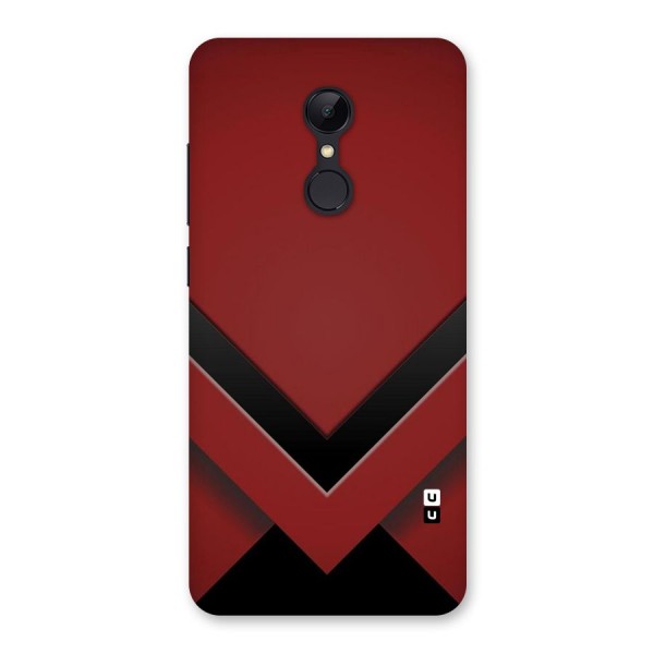 Red Black Fold Back Case for Redmi 5