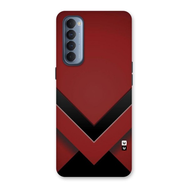 Red Black Fold Back Case for Reno4 Pro