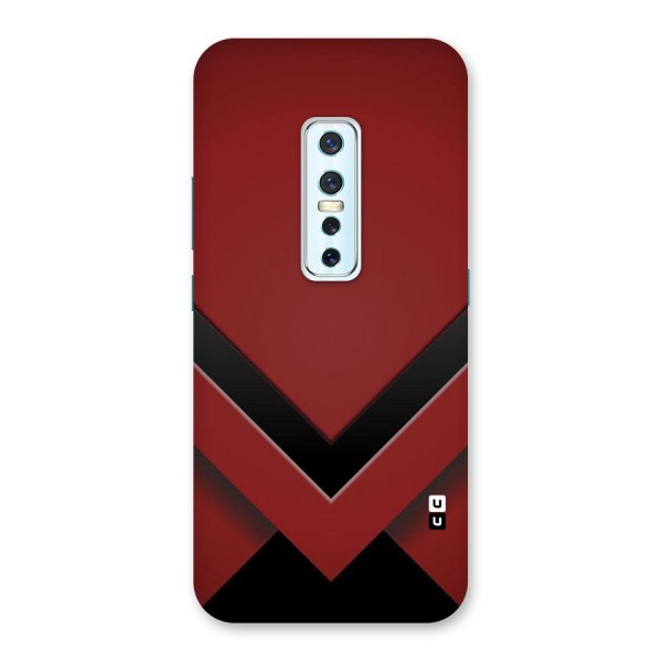 Red Black Fold Back Case for Vivo V17 Pro