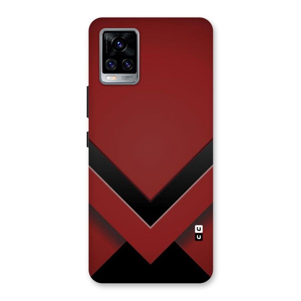 Red Black Fold Back Case for Vivo V20 Pro