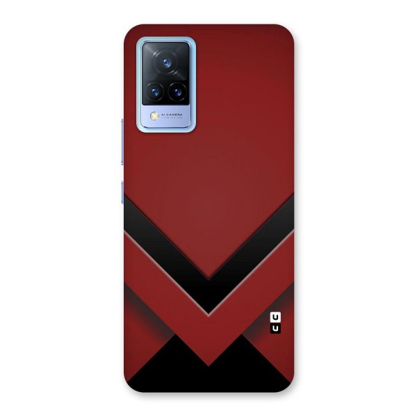 Red Black Fold Back Case for Vivo V21 5G