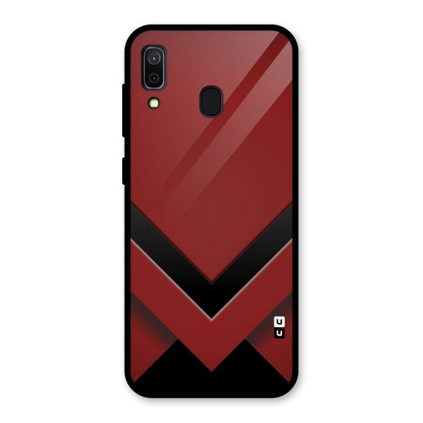 Red Black Fold Glass Back Case for Galaxy A30