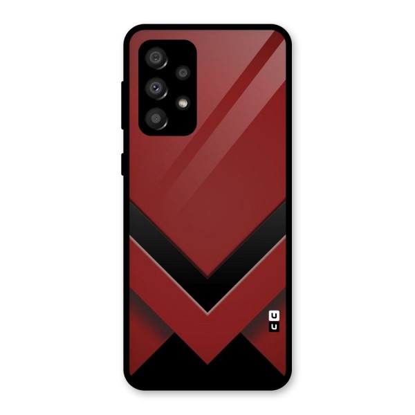 Red Black Fold Glass Back Case for Galaxy A32