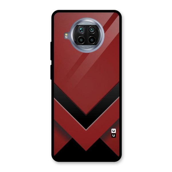 Red Black Fold Glass Back Case for Mi 10i