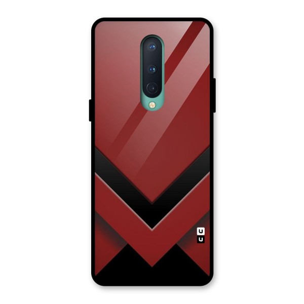 Red Black Fold Glass Back Case for OnePlus 8