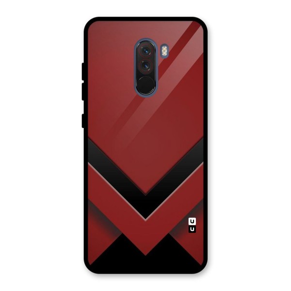 Red Black Fold Glass Back Case for Poco F1