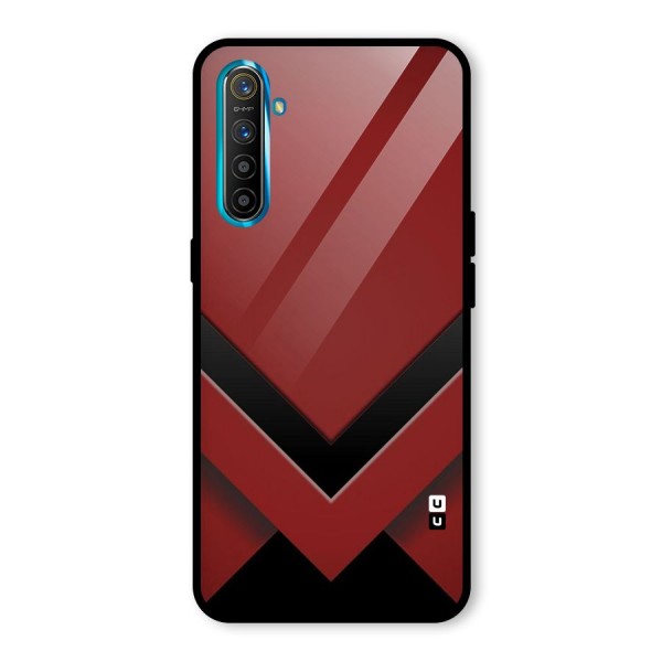 Red Black Fold Glass Back Case for Realme XT