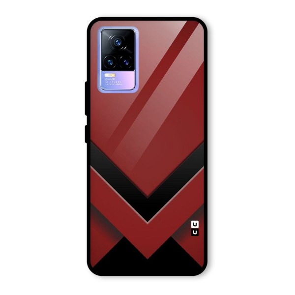 Red Black Fold Glass Back Case for Vivo Y73