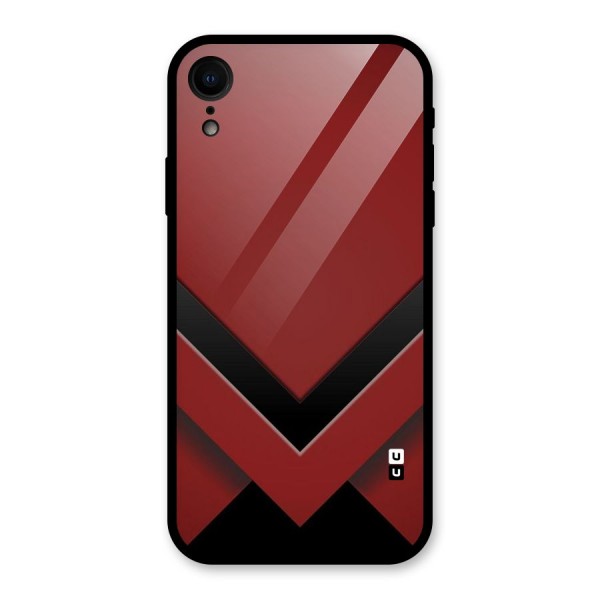 Red Black Fold Glass Back Case for XR