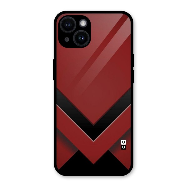 Red Black Fold Glass Back Case for iPhone 14