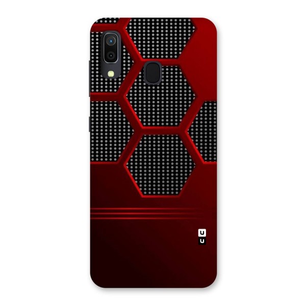 Red Black Hexagons Back Case for Galaxy A20