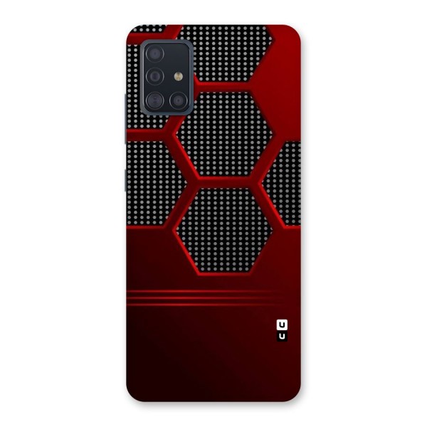 Red Black Hexagons Back Case for Galaxy A51