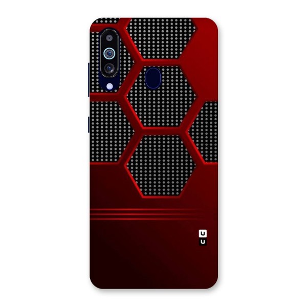 Red Black Hexagons Back Case for Galaxy A60