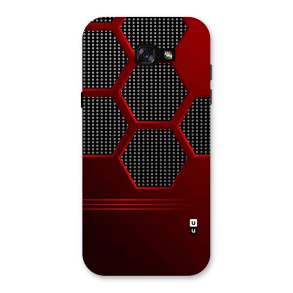 Red Black Hexagons Back Case for Galaxy A7 (2017)