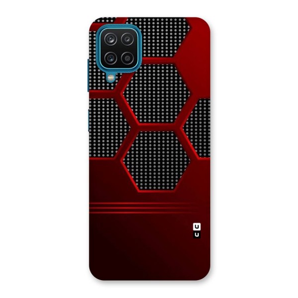 Red Black Hexagons Back Case for Galaxy F12