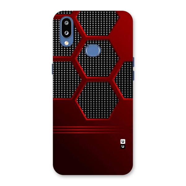 Red Black Hexagons Back Case for Galaxy M01s