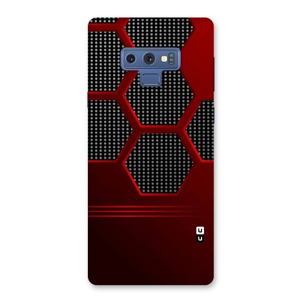 Red Black Hexagons Back Case for Galaxy Note 9