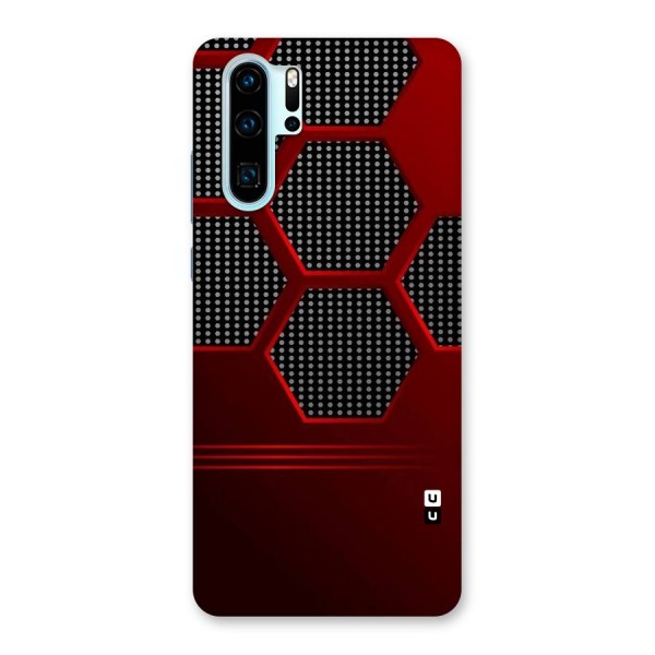 Red Black Hexagons Back Case for Huawei P30 Pro