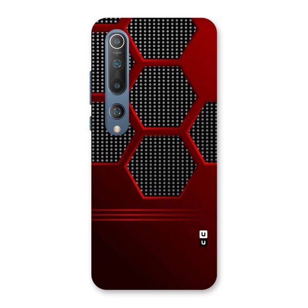 Red Black Hexagons Back Case for Mi 10