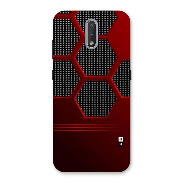 Red Black Hexagons Back Case for Nokia 2.3