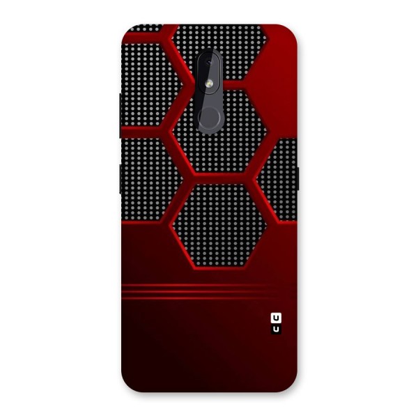 Red Black Hexagons Back Case for Nokia 3.2