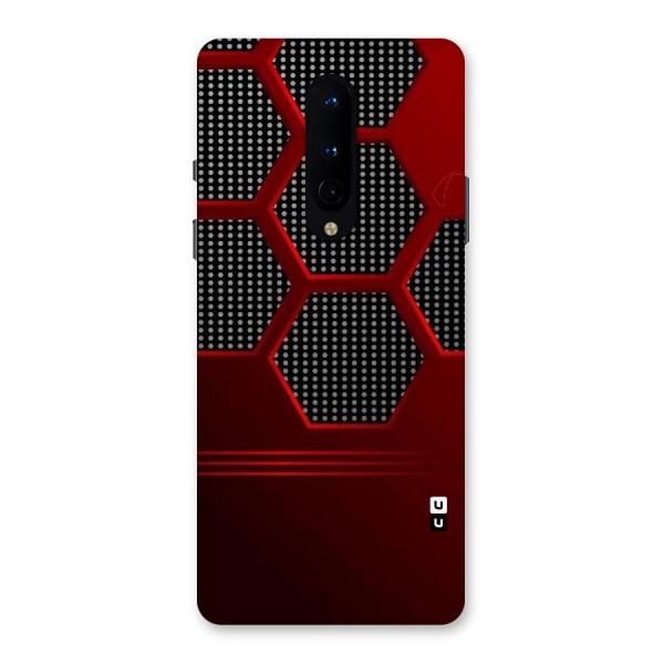 Red Black Hexagons Back Case for OnePlus 8