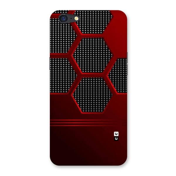 Red Black Hexagons Back Case for Oppo A71