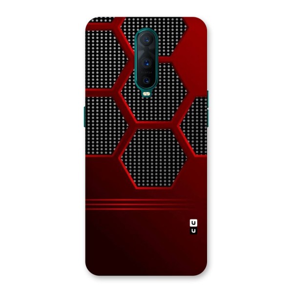 Red Black Hexagons Back Case for Oppo R17 Pro