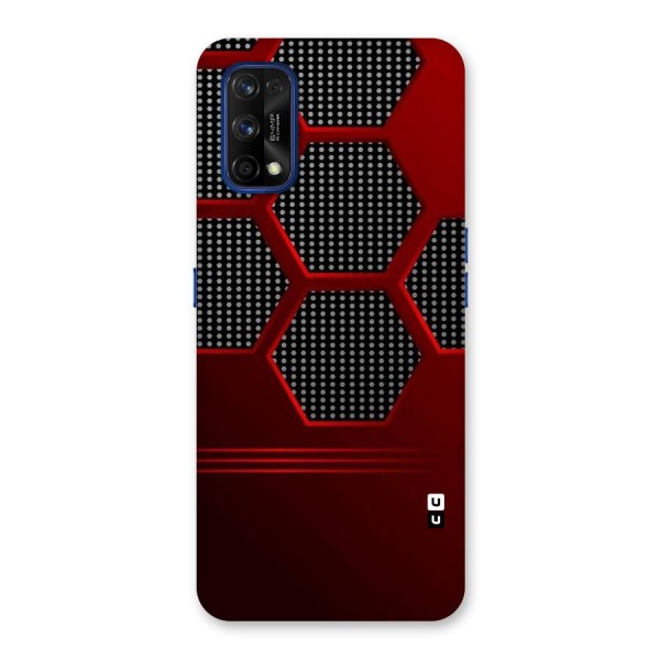 Red Black Hexagons Back Case for Realme 7 Pro